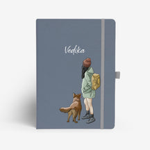 The Messy Corner Notebook Grey Personalised Hardbound Notebook - Backpacker