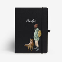 The Messy Corner Notebook Black Personalised Hardbound Notebook - Backpacker