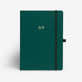 The Messy Corner Notebook Personalised Hardbound Notebook - Green