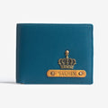 Personalised Mens Wallet with Charm - Blue