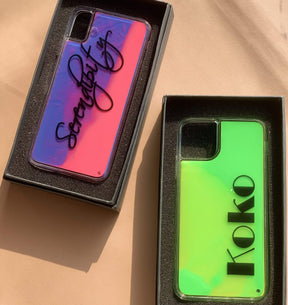 The Messy Corner Phone Cover Personalised Neon Sand Cases
