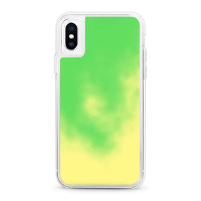 The Messy Corner Phone Cover GREEN-YELLOW / iPhone X/XS Personalised Neon Sand Cases
