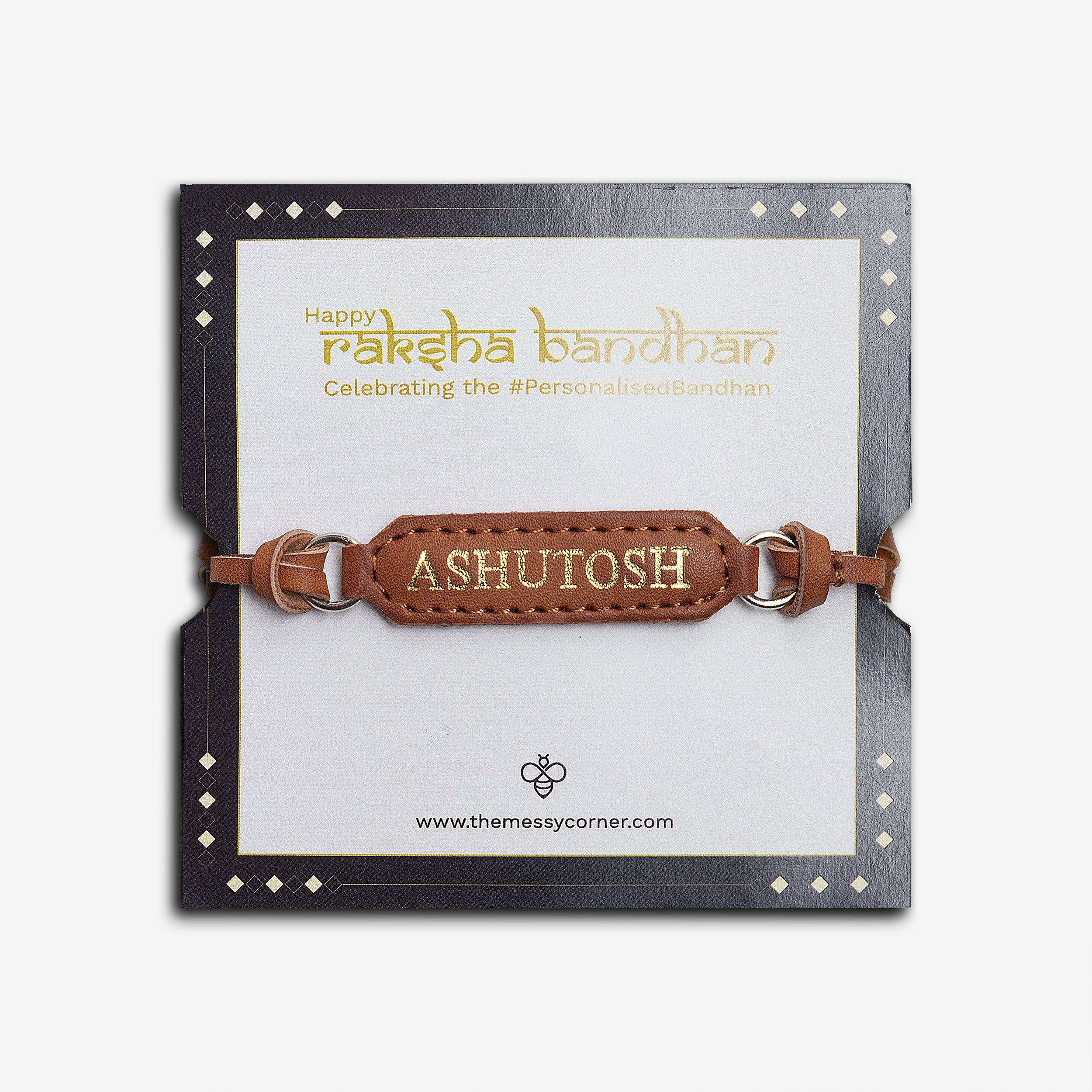 The Messy Corner RAKHI Personalised Rakhi- Tan