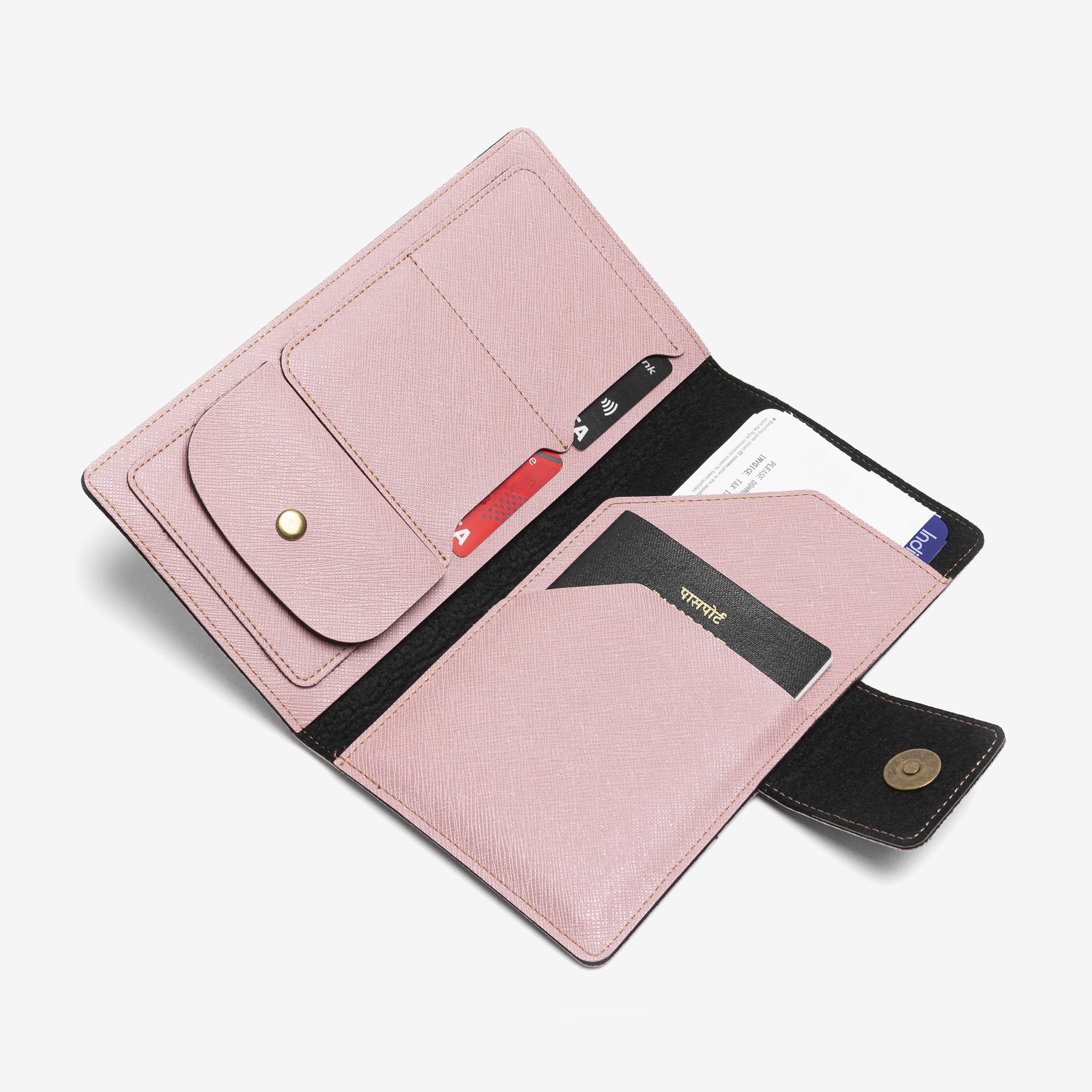 The Messy Corner Travel Folder Personalised Travel Folder- Salmon Pink