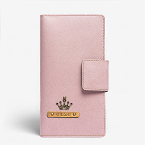 The Messy Corner Travel Folder Personalised Travel Folder- Salmon Pink