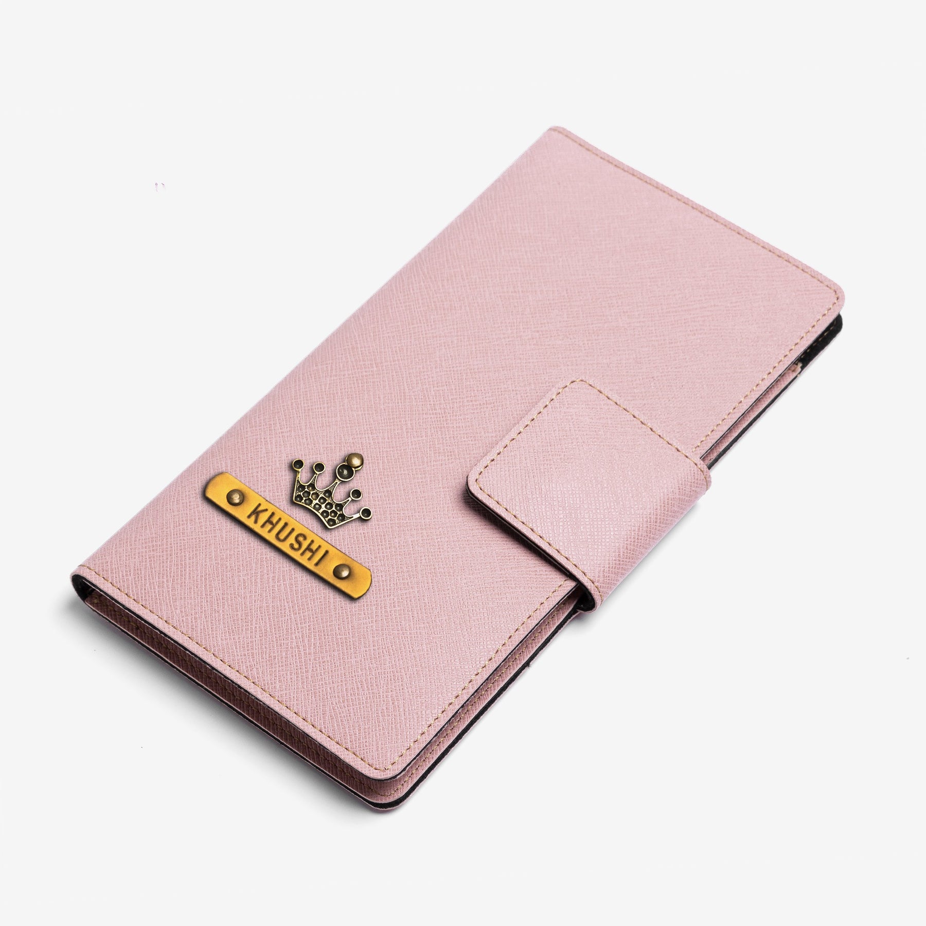 The Messy Corner Travel Folder Personalised Travel Folder- Salmon Pink