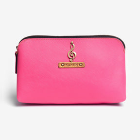 The Messy Corner Pouches Personalized Carry All/Makeup Pouch - Pink