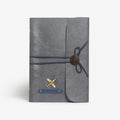 Personalized Thread Diary - Grey with Blue
