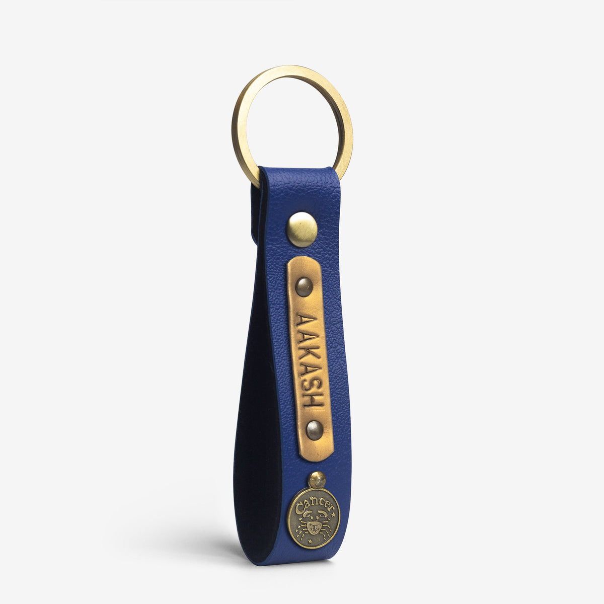 The Messy Corner Keychain Personalized Keychain - Dark Blue