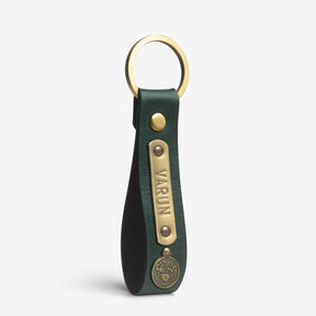 Personalized Keychain - Forest Green
