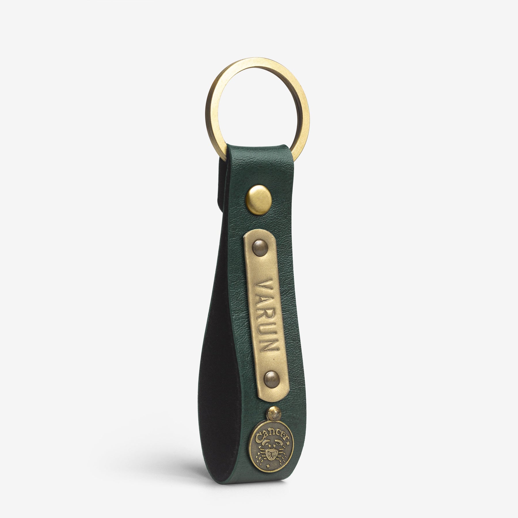 The Messy Corner Keychain Personalized Keychain - Forest Green