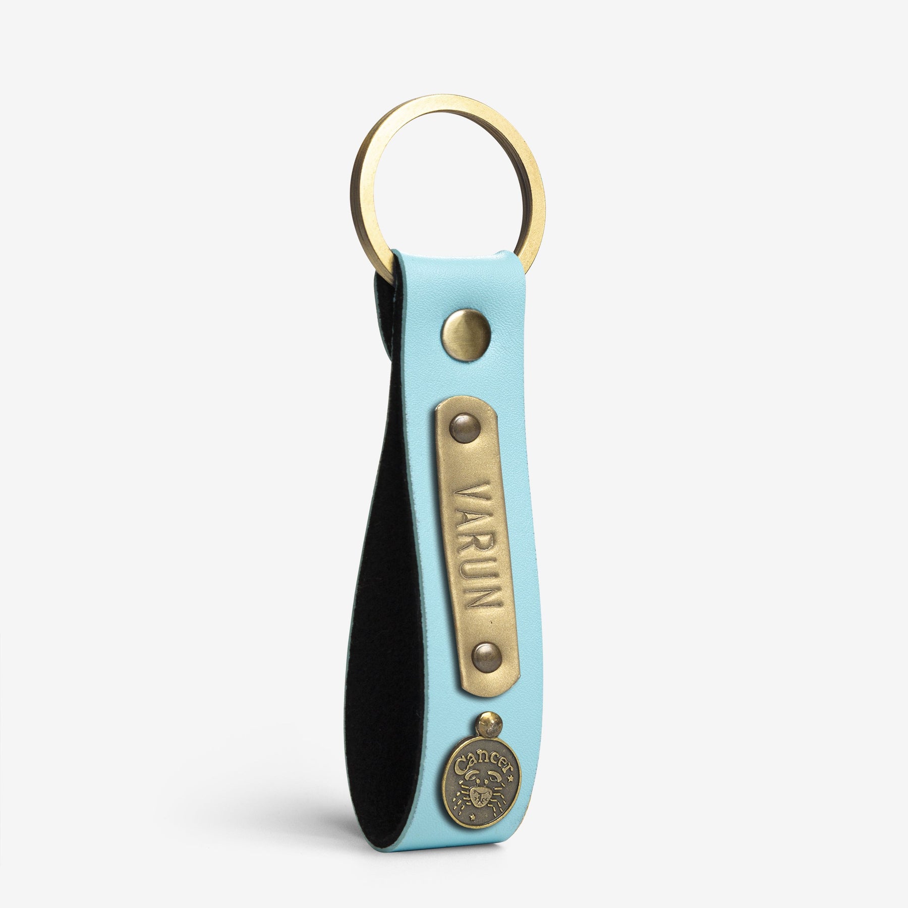 Personalized Keychain - Mint Blue