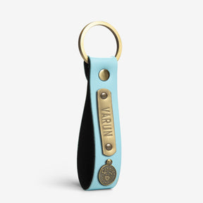 The Messy Corner Keychain Personalized Keychain - Mint Blue