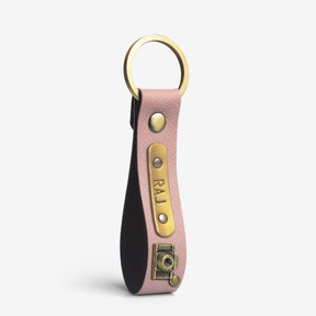 Personalized Keychain - Salmon Pink