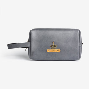 Personalized Vanity Pouch - Grey