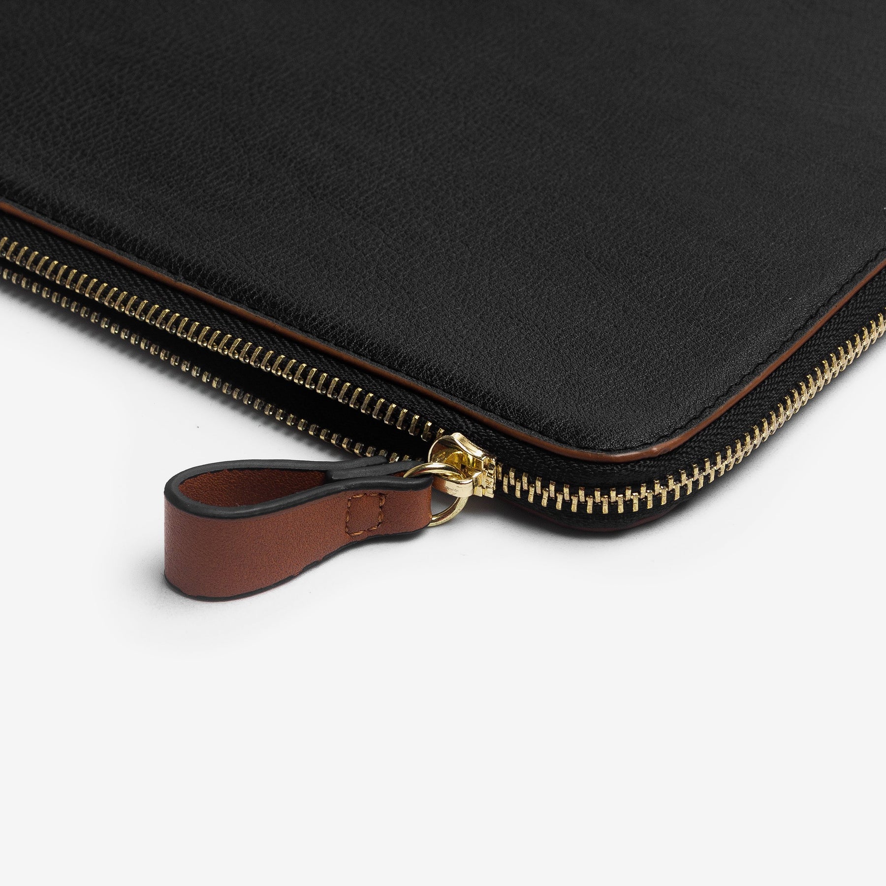 The Messy Corner Laptop Sleeve Personalized Leather Laptop/Macbook Sleeve - Classic Black - 13 & 15 inches
