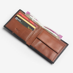 The Messy Corner Mens Wallet Personalized Leather Men's Wallet - Black