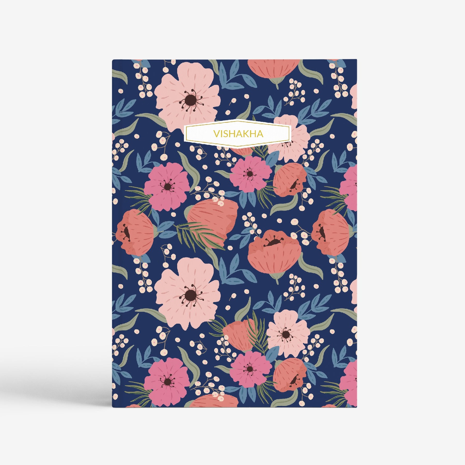 Personalized Notebook- Midnight Bloom