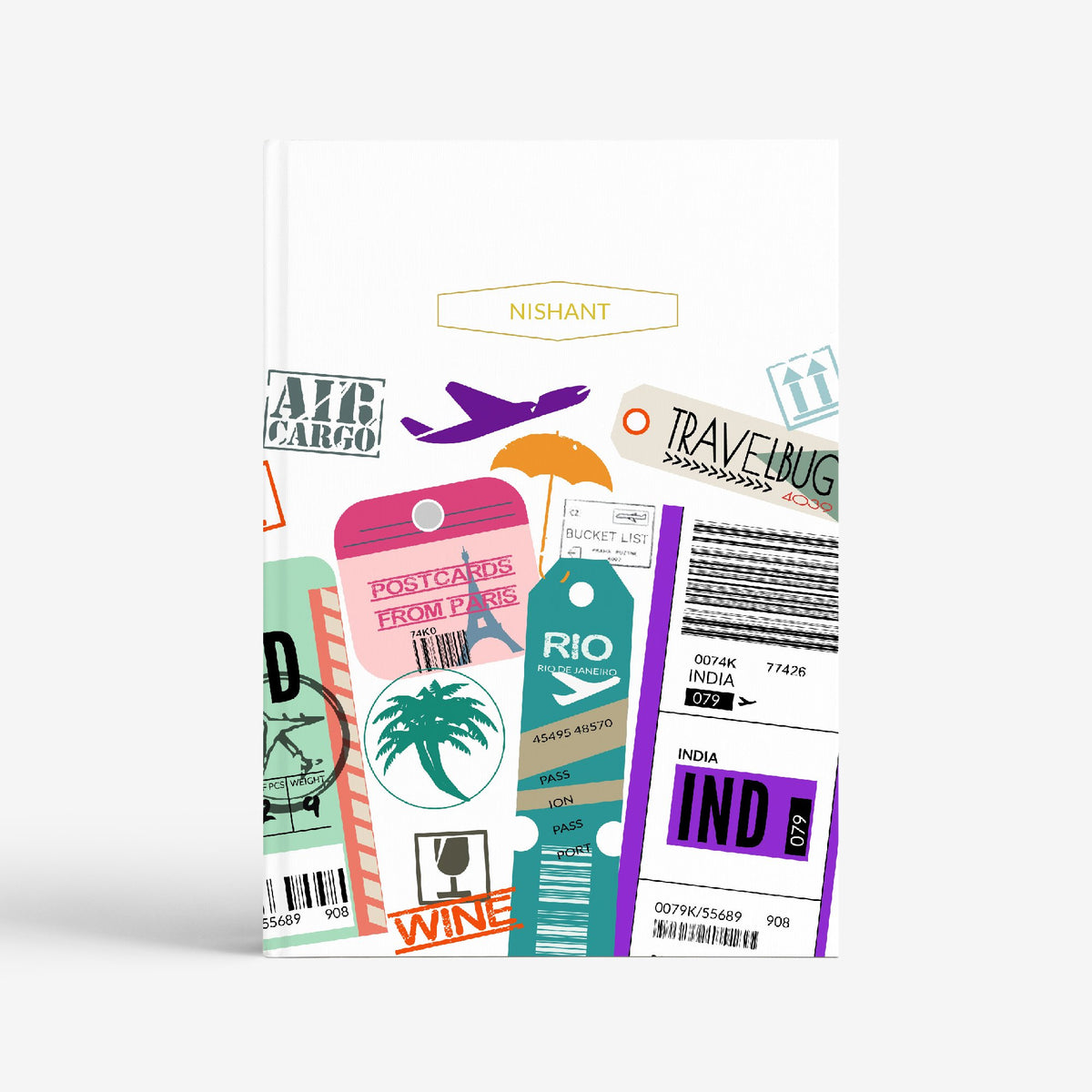 Personalized Notebook- Travel on my mind