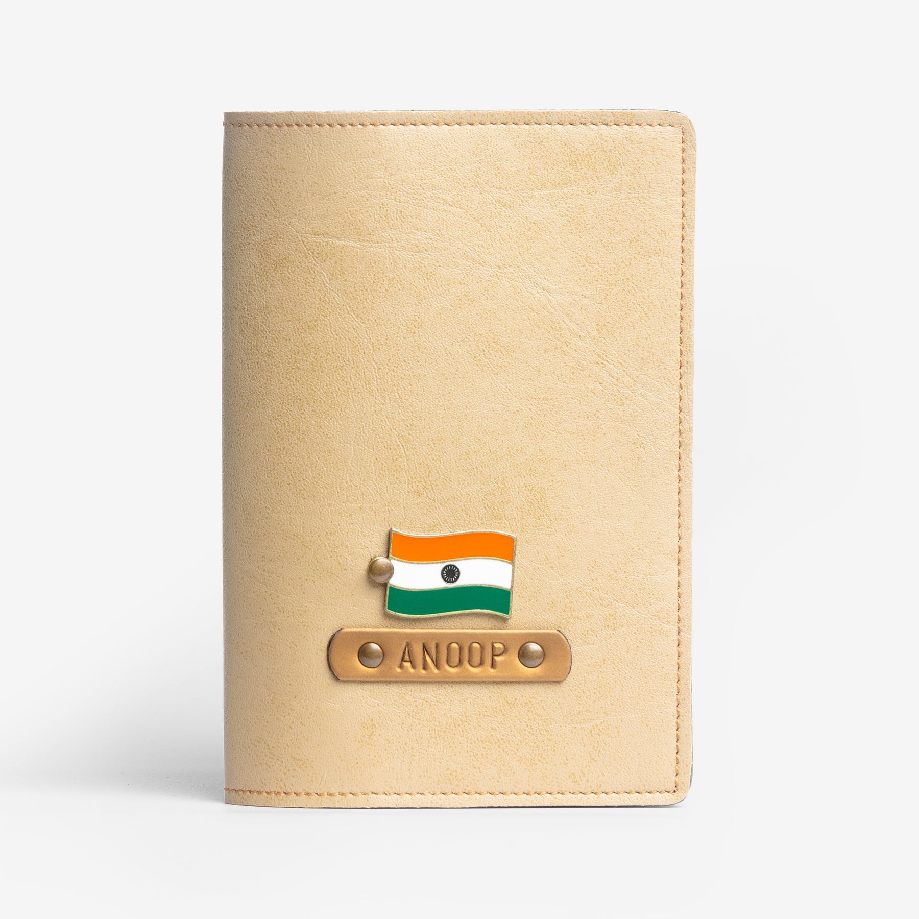 Personalized Passport Cover - Beige