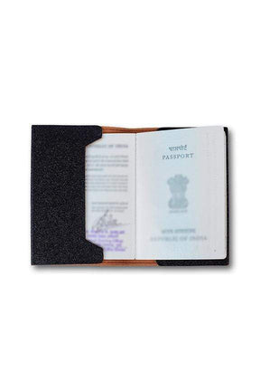 The Messy Corner Passport Cover Personalized Passport Cover - Black Glitter