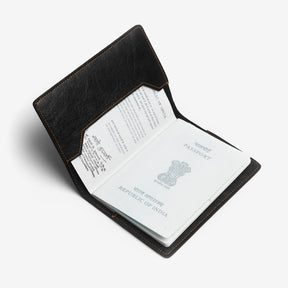 The Messy Corner Passport Cover Personalized Passport Cover - Black