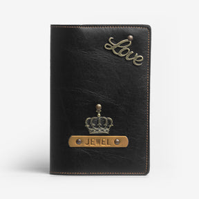 The Messy Corner Passport Cover Personalized Passport Cover - Black