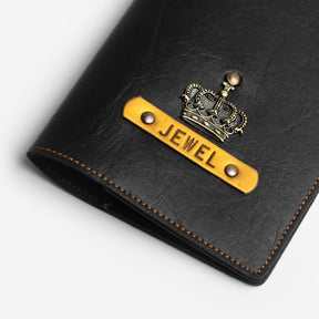 The Messy Corner Passport Cover Personalized Passport Cover - Black