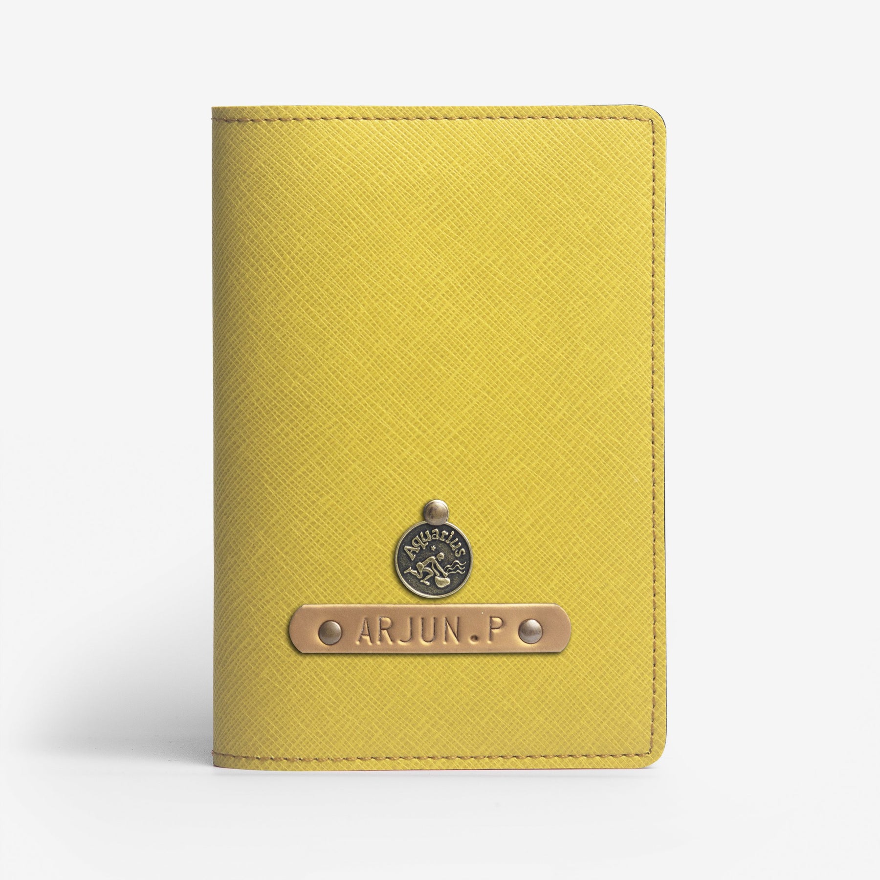 Personalized Passport Cover - Chrome Yellow