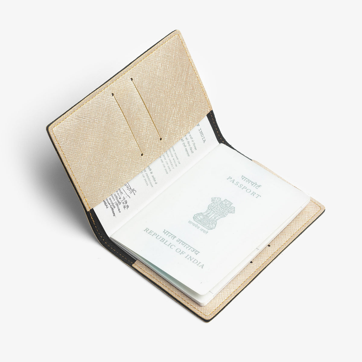 The Messy Corner Passport Cover Personalized Passport Cover - Gold