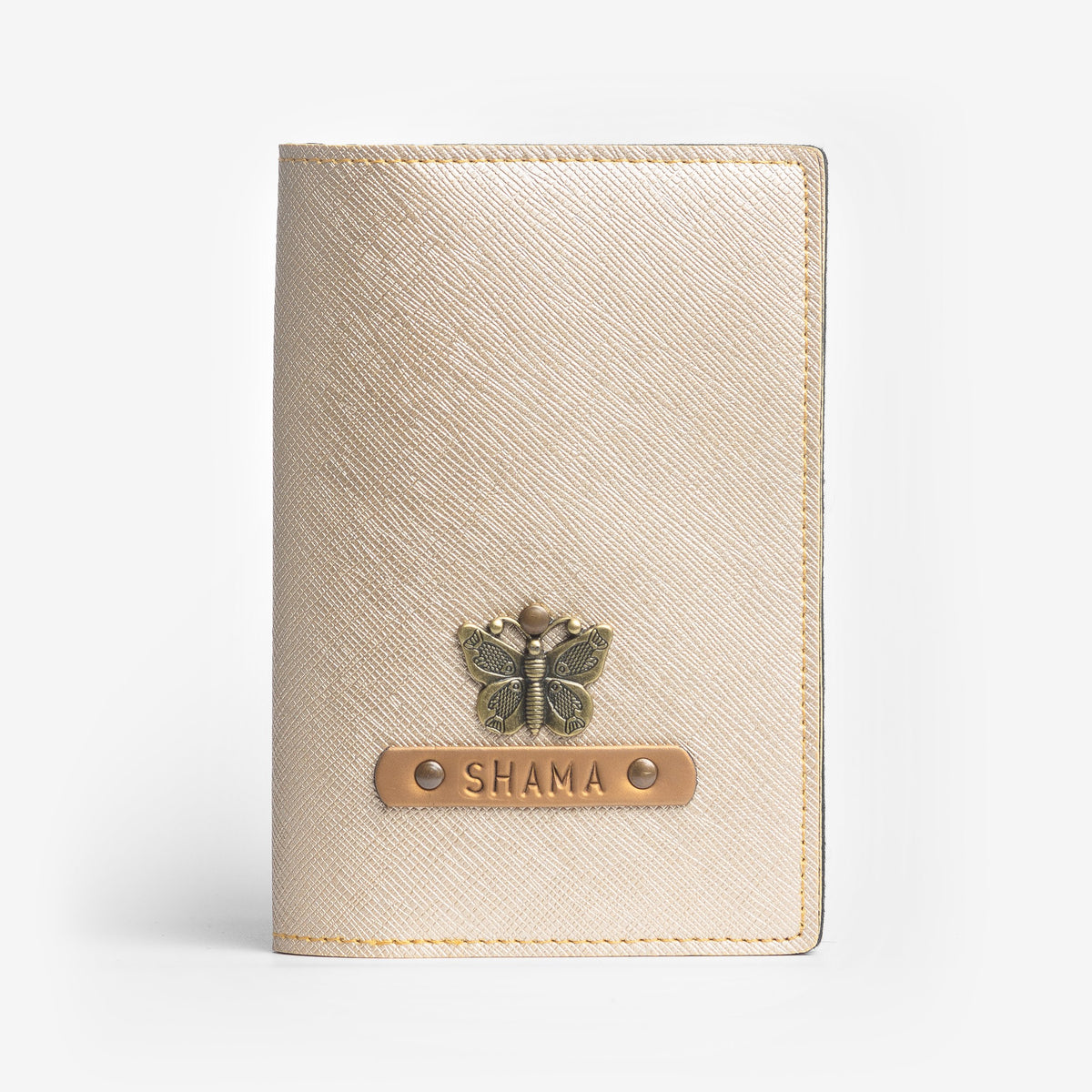 The Messy Corner Passport Cover Personalized Passport Cover - Gold