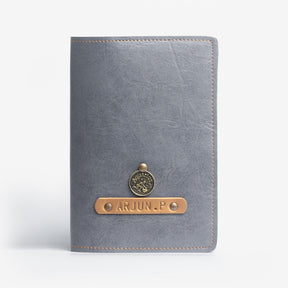 Personalized Passport Cover - Grey