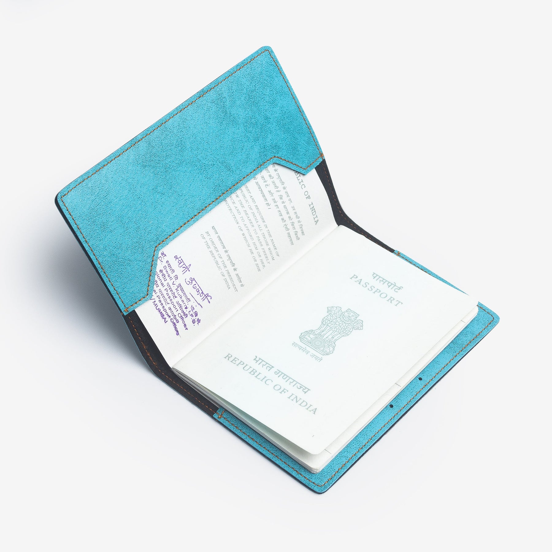 The Messy Corner Passport Cover Personalized Passport Cover - Light Blue