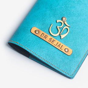 The Messy Corner Passport Cover Personalized Passport Cover - Light Blue