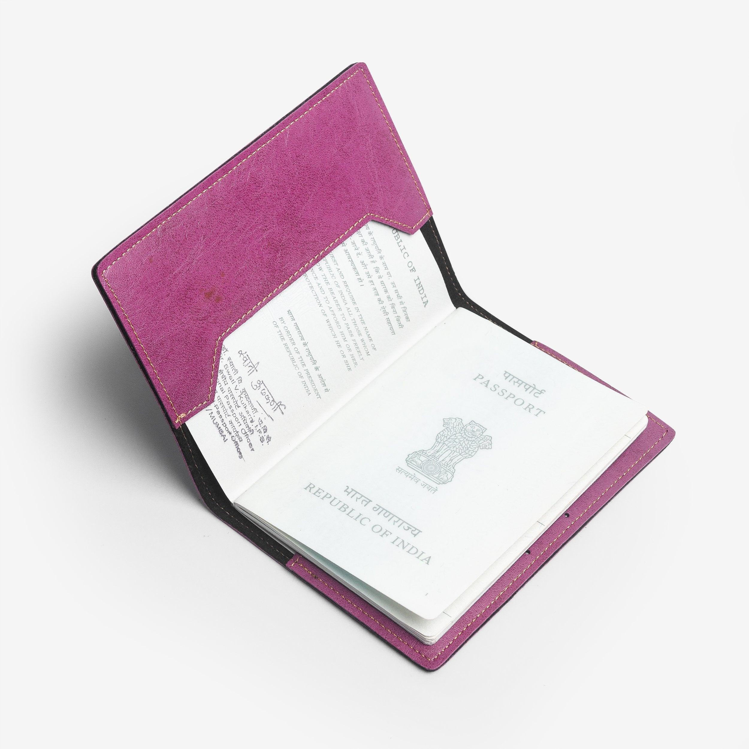 The Messy Corner Passport Cover Personalized Passport Cover - Magenta
