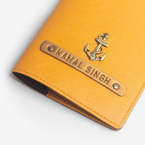 The Messy Corner Passport Cover Personalized Passport Cover - Mustard