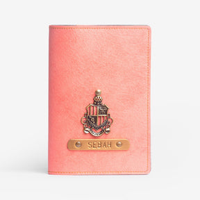 The Messy Corner Passport Cover Personalized Passport Cover - Peach