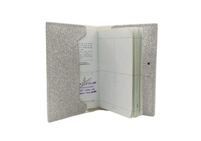 The Messy Corner Passport Cover Personalized Passport Cover - Silver Glitter