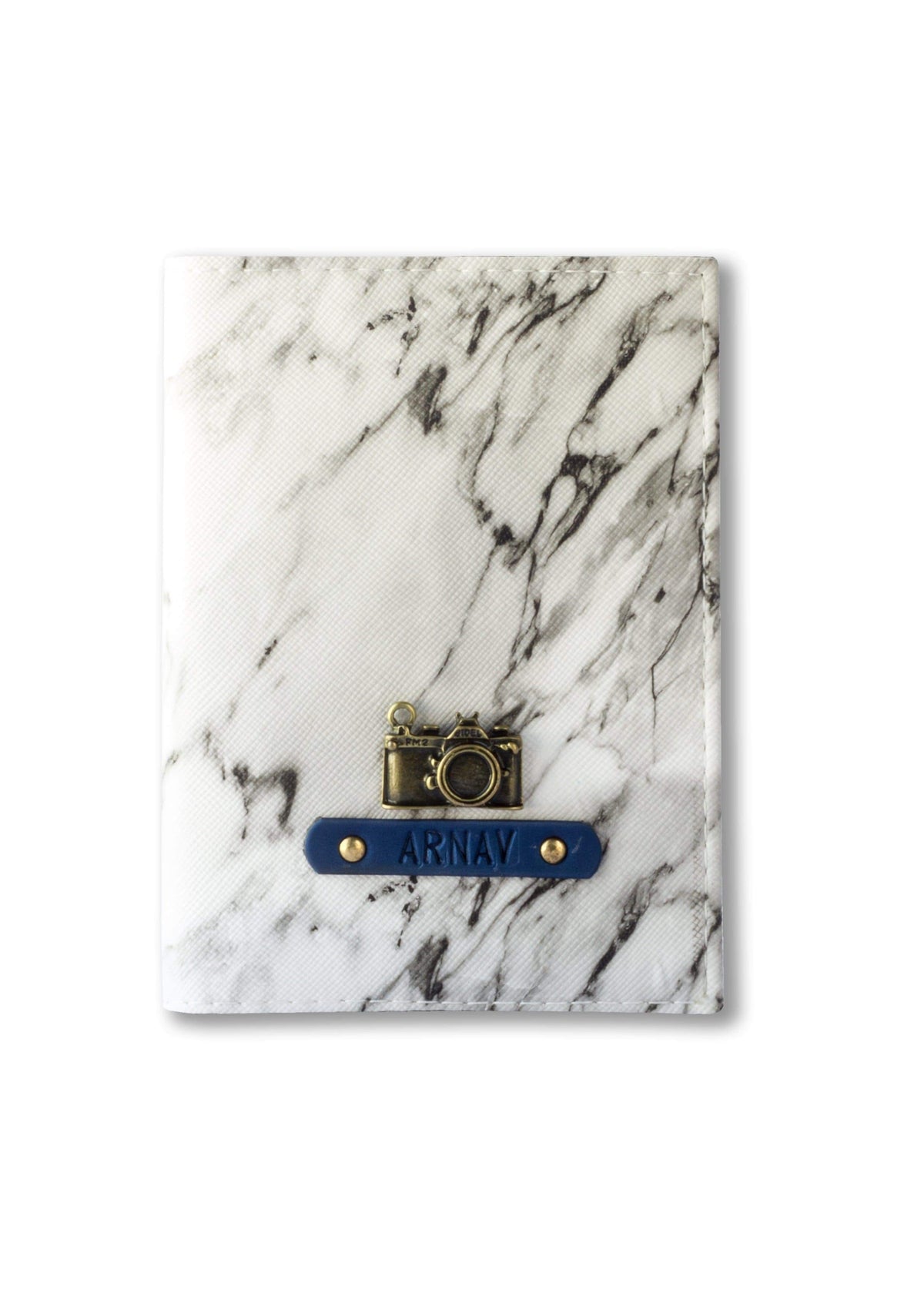 The Messy Corner Passport Cover Personalized Passport Cover - White Marble