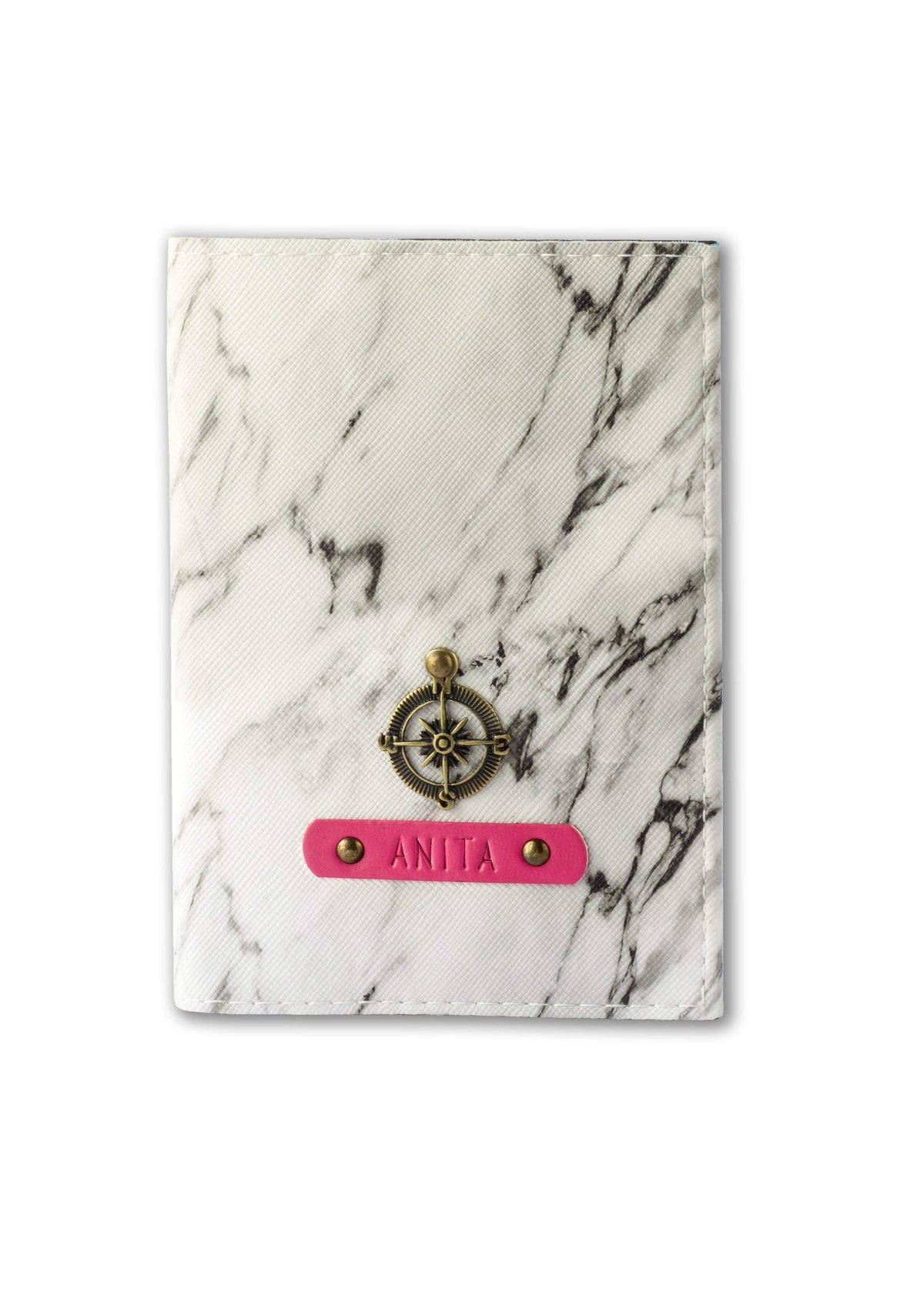 The Messy Corner Passport Cover Personalized Passport Cover - White Marble