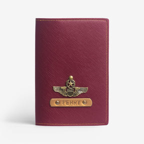 The Messy Corner Passport Cover Personalized Passport Cover - Wine