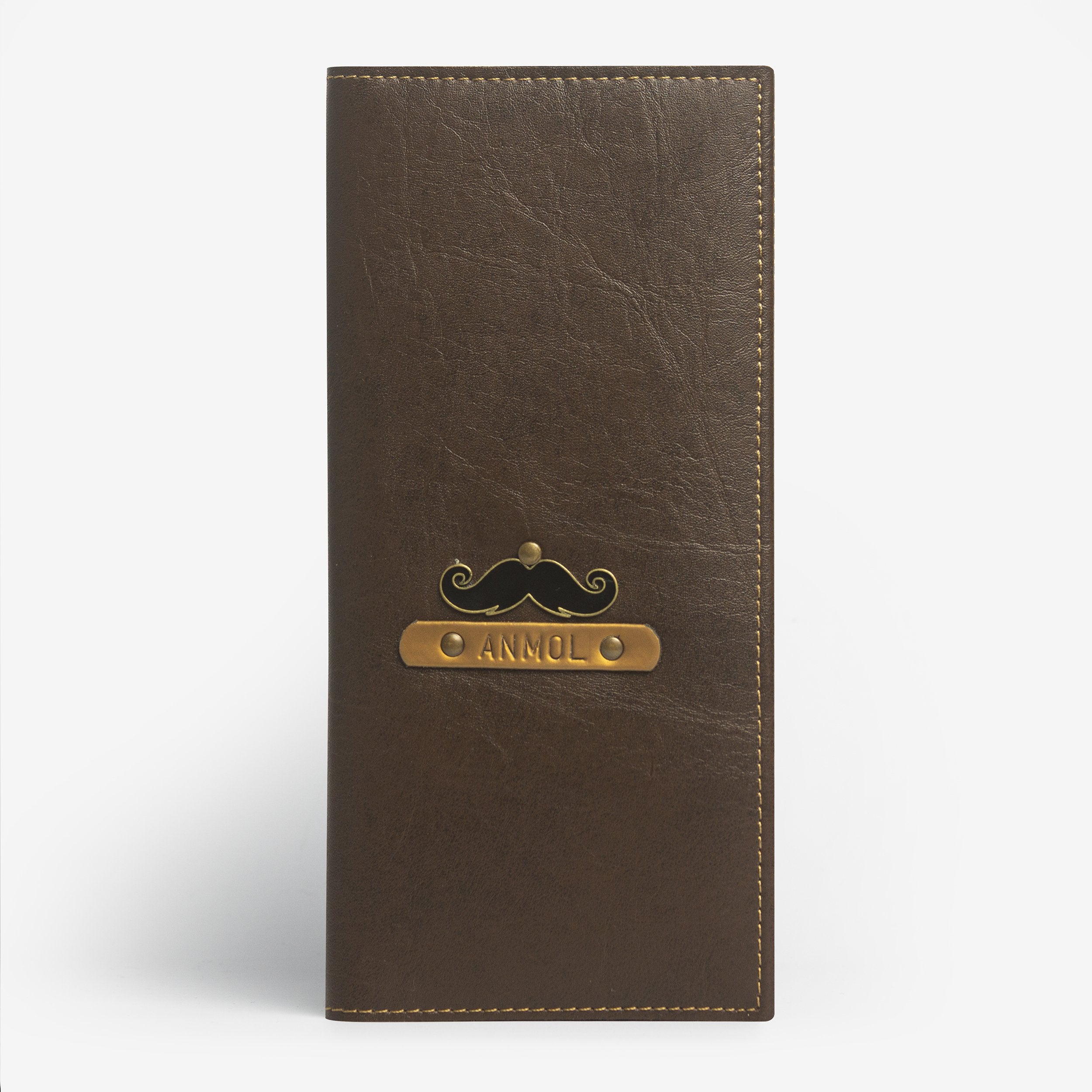 Personalized Travel Wallet - Dark Brown