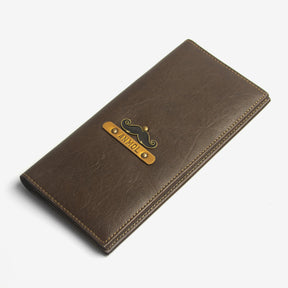 The Messy Corner Travel Wallet Personalized Travel Wallet - Dark Brown