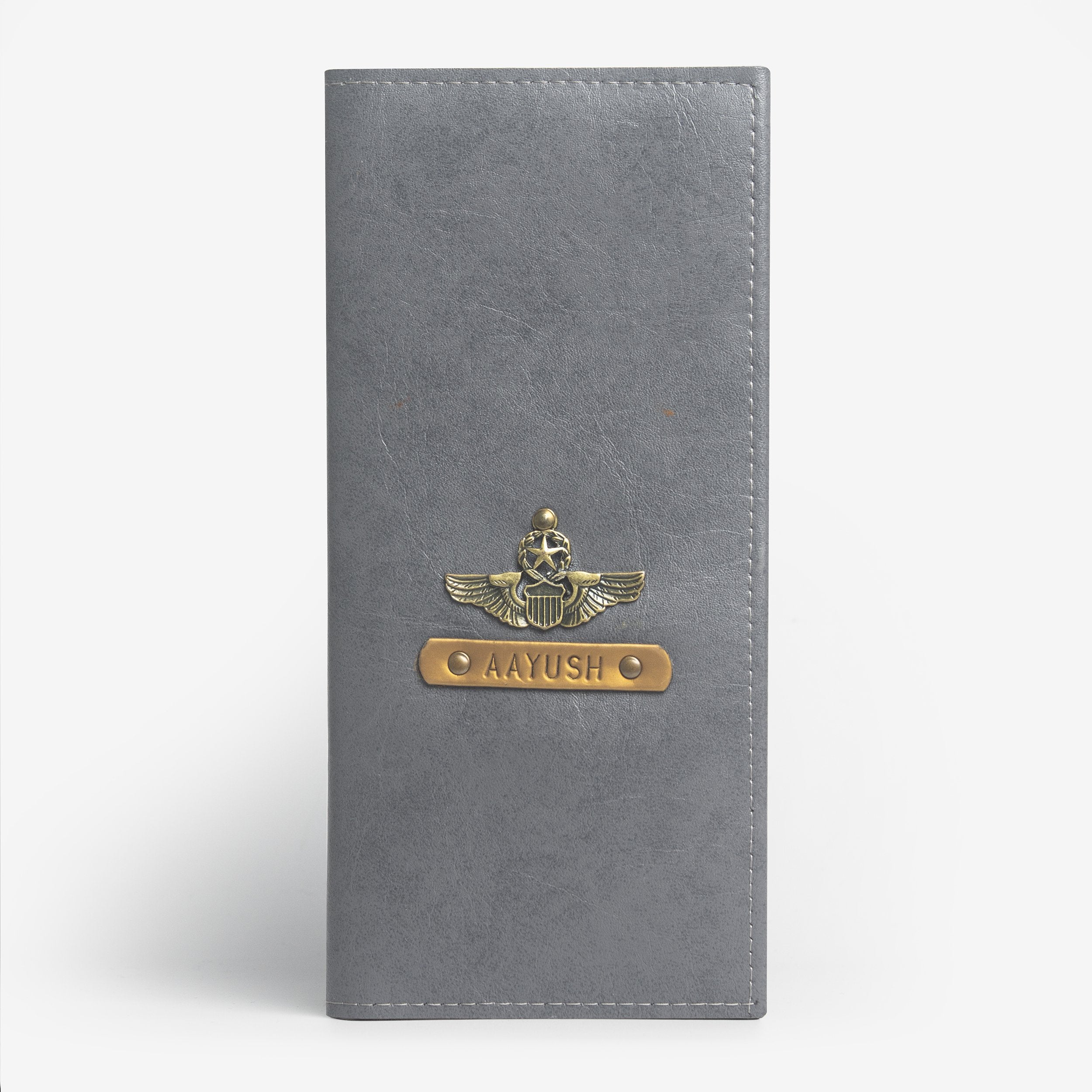 Personalized Travel Wallet - Grey