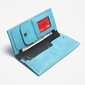 The Messy Corner Travel Wallet Personalized Travel Wallet - Light Blue