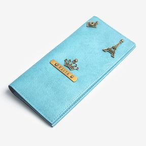 The Messy Corner Travel Wallet Personalized Travel Wallet - Light Blue