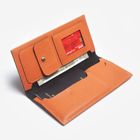 The Messy Corner Travel Wallet Personalized Travel Wallet - Orange
