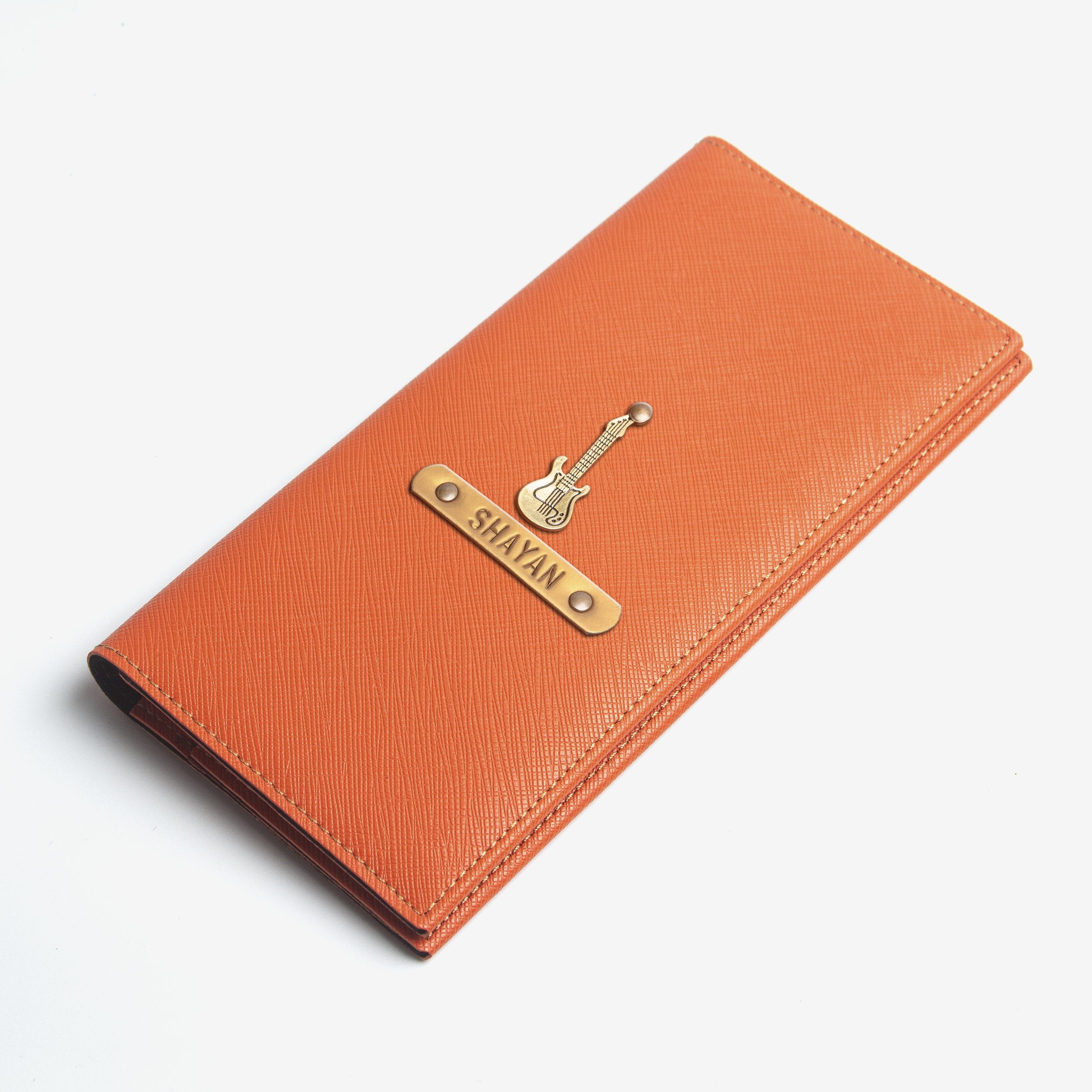 The Messy Corner Travel Wallet Personalized Travel Wallet - Orange
