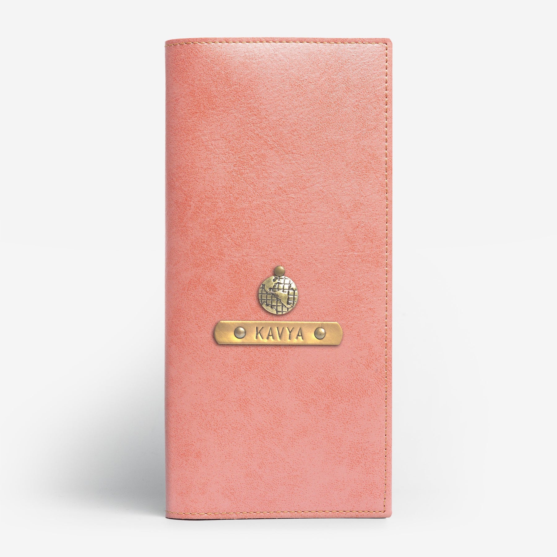 The Messy Corner Travel Wallet Personalized Travel Wallet - Peach