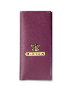 Personalized Travel Wallet - Textured Magenta